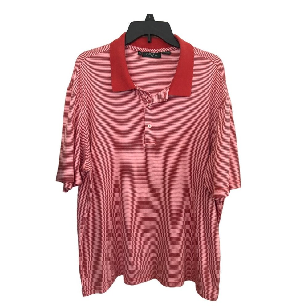 Bobby Jones Orange & White Striped Polo Shirt XXL 100% Cotton